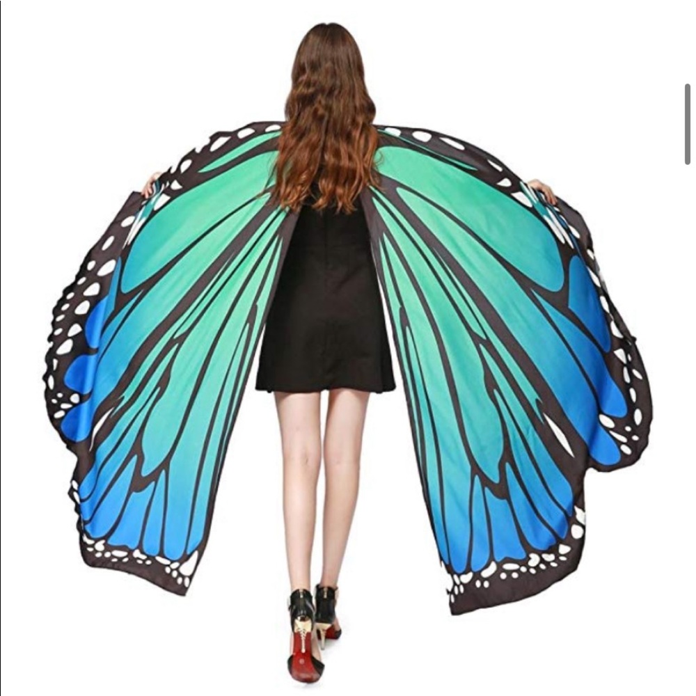 Blue Fairy wings shawl strap